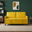 Vidaxl bank met opslag geel 152 x 78 x 87 cm polyester