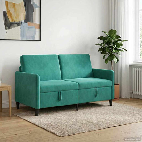 Vidaxl bank met opslag turquoise 152 x 78 x 87 cm polyester