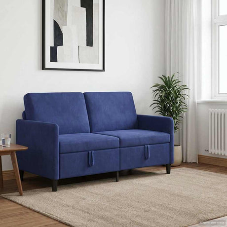 Vidaxl bank met opslag politieblauw 152 x 78 x 87 cm polyester