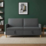 Vidaxl bank met opslag donkergrijs 172 x 78 x 87 cm polyester