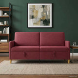Vidaxl bank met opslag wijnrood 172 x 78 x 87 cm polyester