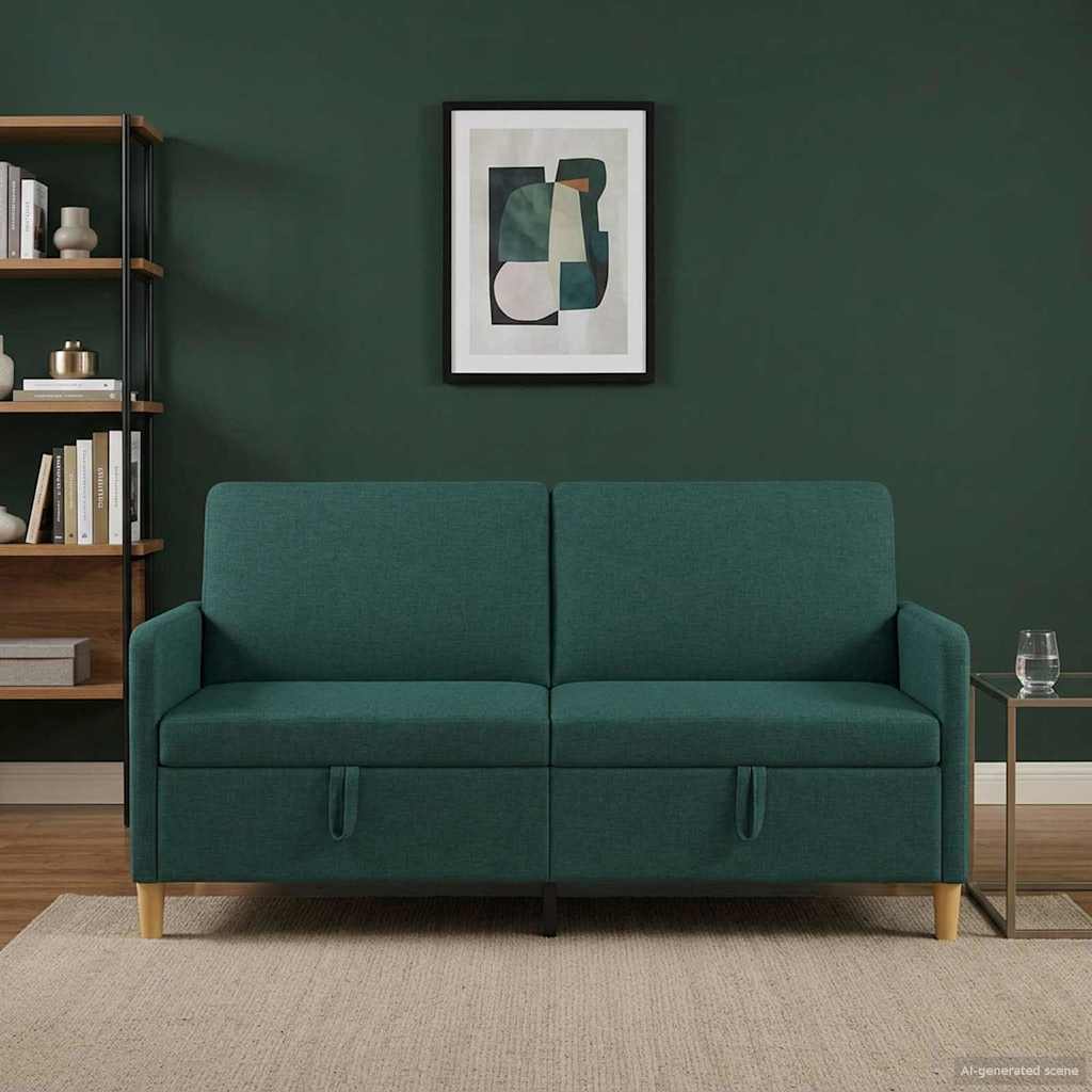 Vidaxl bank met opslag donkergroen 172 x 78 x 87 cm polyester