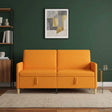 Vidaxl bank met opslag donkergeel 172 x 78 x 87 cm polyester