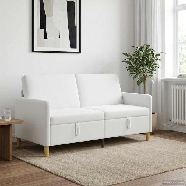 Vidaxl bank met opslag wit 172 x 78 x 87 cm polyester