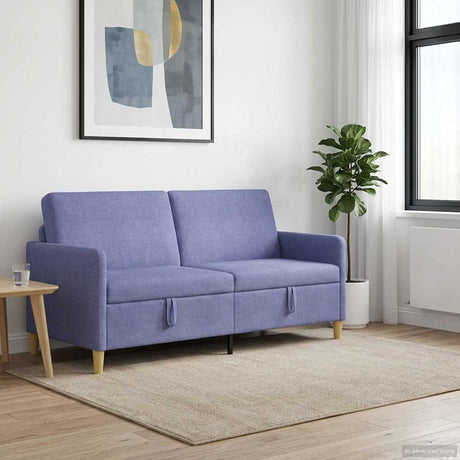 Vidaxl bank met opslag jeans blauw 172 x 78 x 87 cm polyester