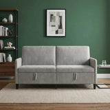 Vidaxl bank met opslag lichtgrijs 172 x 78 x 87 cm polyester
