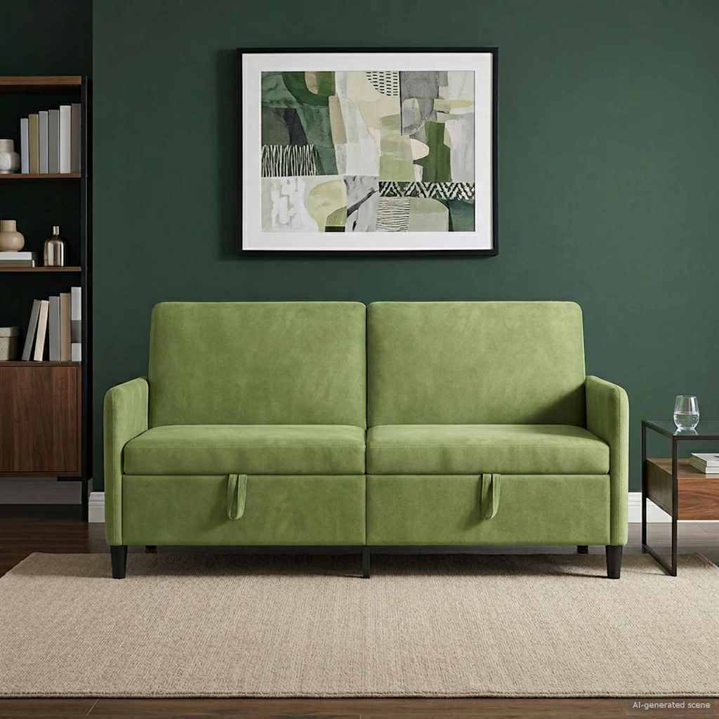 Vidaxl bank met opslag lichtgroen 172 x 78 x 87 cm polyester