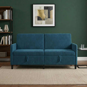 Vidaxl bank met opslag blauw 172 x 78 x 87 cm polyester