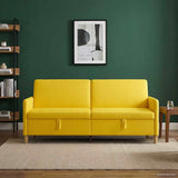 Vidaxl bank met opslag lichtgeel 192 x 78 x 87 cm polyester