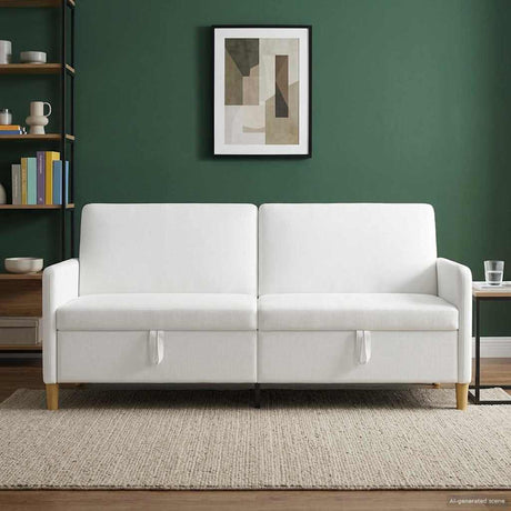 Vidaxl bank met opslag wit 192 x 78 x 87 cm polyester