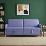 Vidaxl bank met opslag jeans blauw 192 x 78 x 87 cm polyester