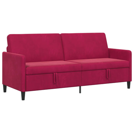 Vidaxl bank met opslag wijnrood 192 x 78 x 87 cm polyester