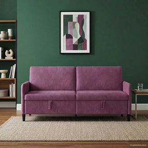Vidaxl bank met opslag paars 192 x 78 x 87 cm polyester