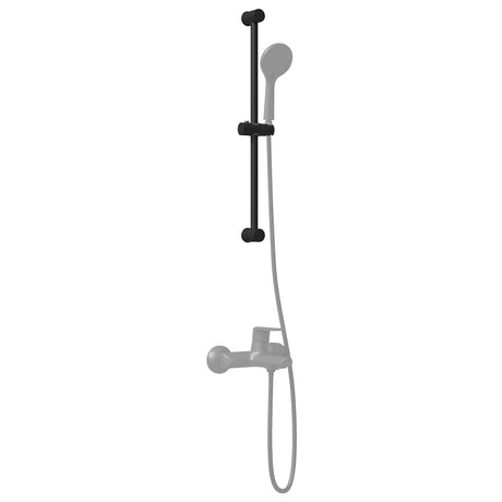 Vidaxl douchkop houder zwart 70 cm roestvrij staal