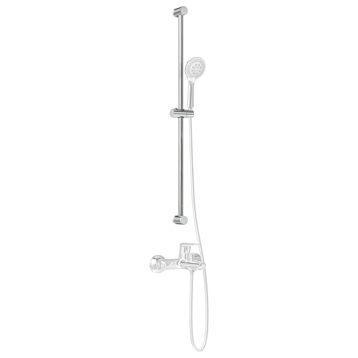Vidaxl douchkop houder chroom 100 cm roestvrij staal