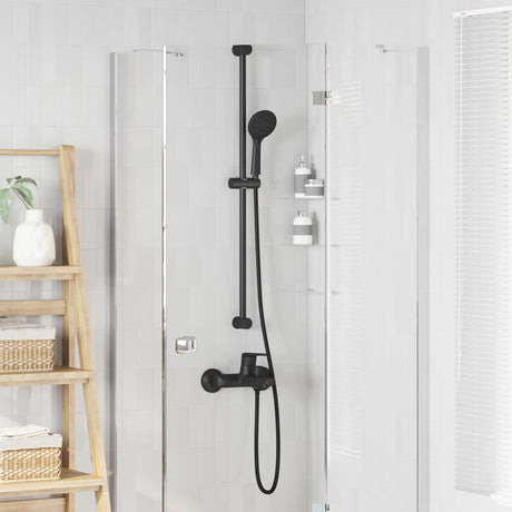 Vidaxl doucheset zwart 150 cm roestvrij staal