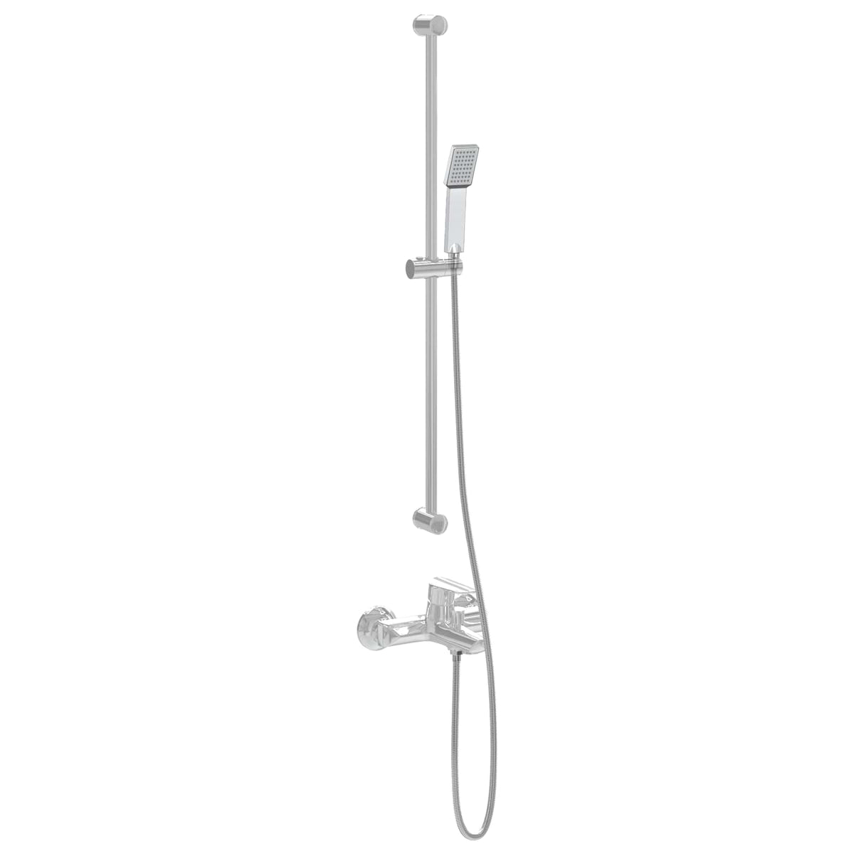 Vidaxl doucheset chroom 150 cm roestvrij staal
