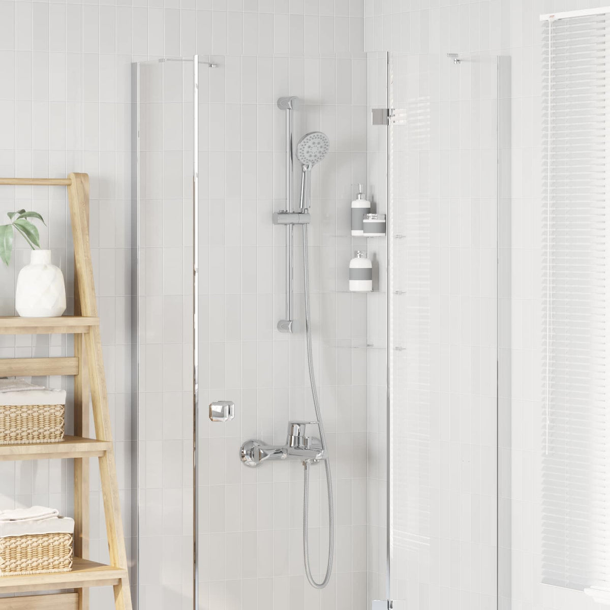 Vidaxl douchesysteem set chroom 70 cm roestvrij staal