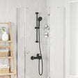 Vidaxl douchesysteem set zwart 70 cm roestvrij staal
