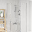 Vidaxl douchesysteem set chroom 70 cm roestvrij staal