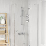 Vidaxl douchesysteem set chroom 70 cm roestvrij staal