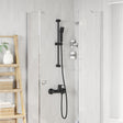 Vidaxl douchesysteem set zwart 70 cm roestvrij staal