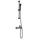 Vidaxl douchesysteem set zwart 70 cm roestvrij staal