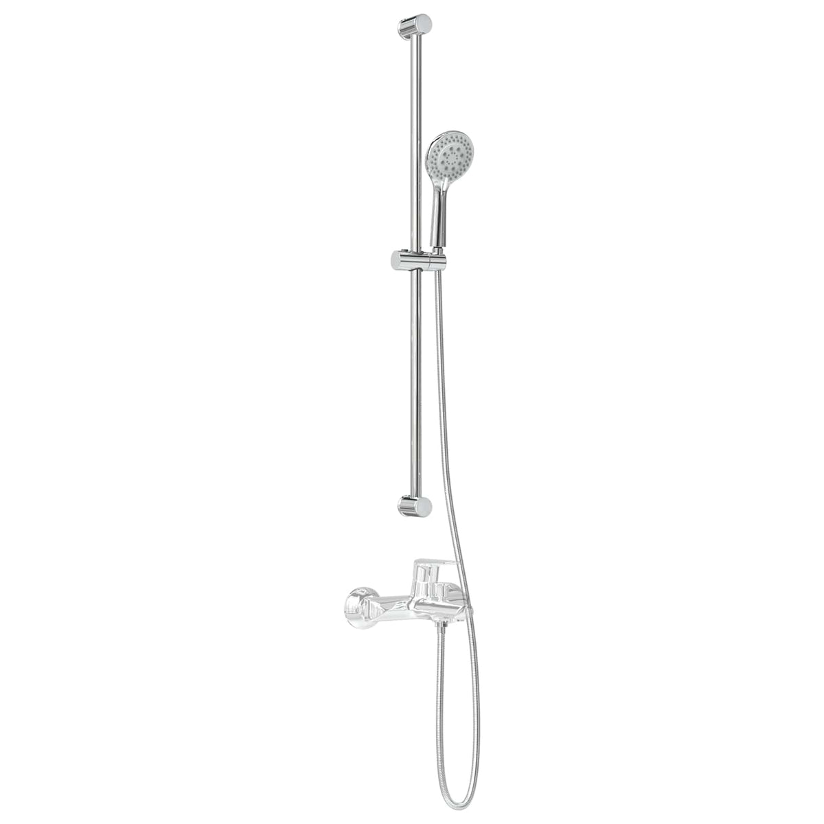 Vidaxl douchesysteem set chroom 100 cm roestvrij staal