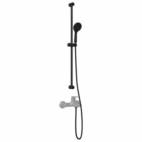 Vidaxl douchesysteem set zwart 100 cm roestvrij staal