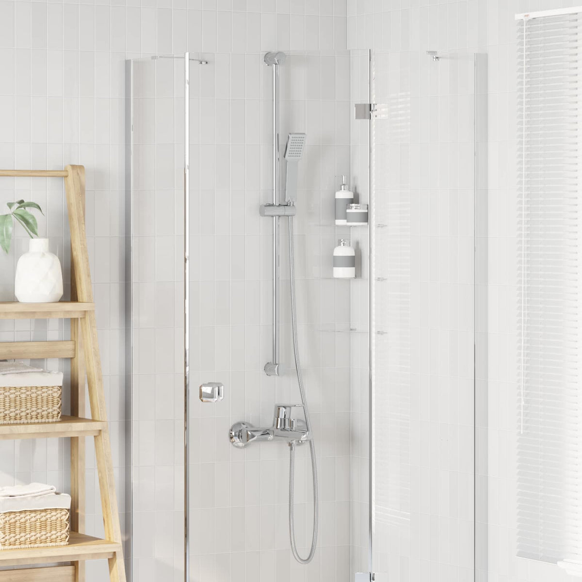 Vidaxl douchesysteem set chroom 100 cm roestvrij staal
