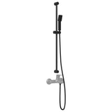 Vidaxl douchesysteem set zwart 100 cm roestvrij staal