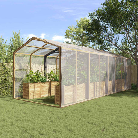 Vidaxl plantenhoes 6 x 6 m pe doorschijnend