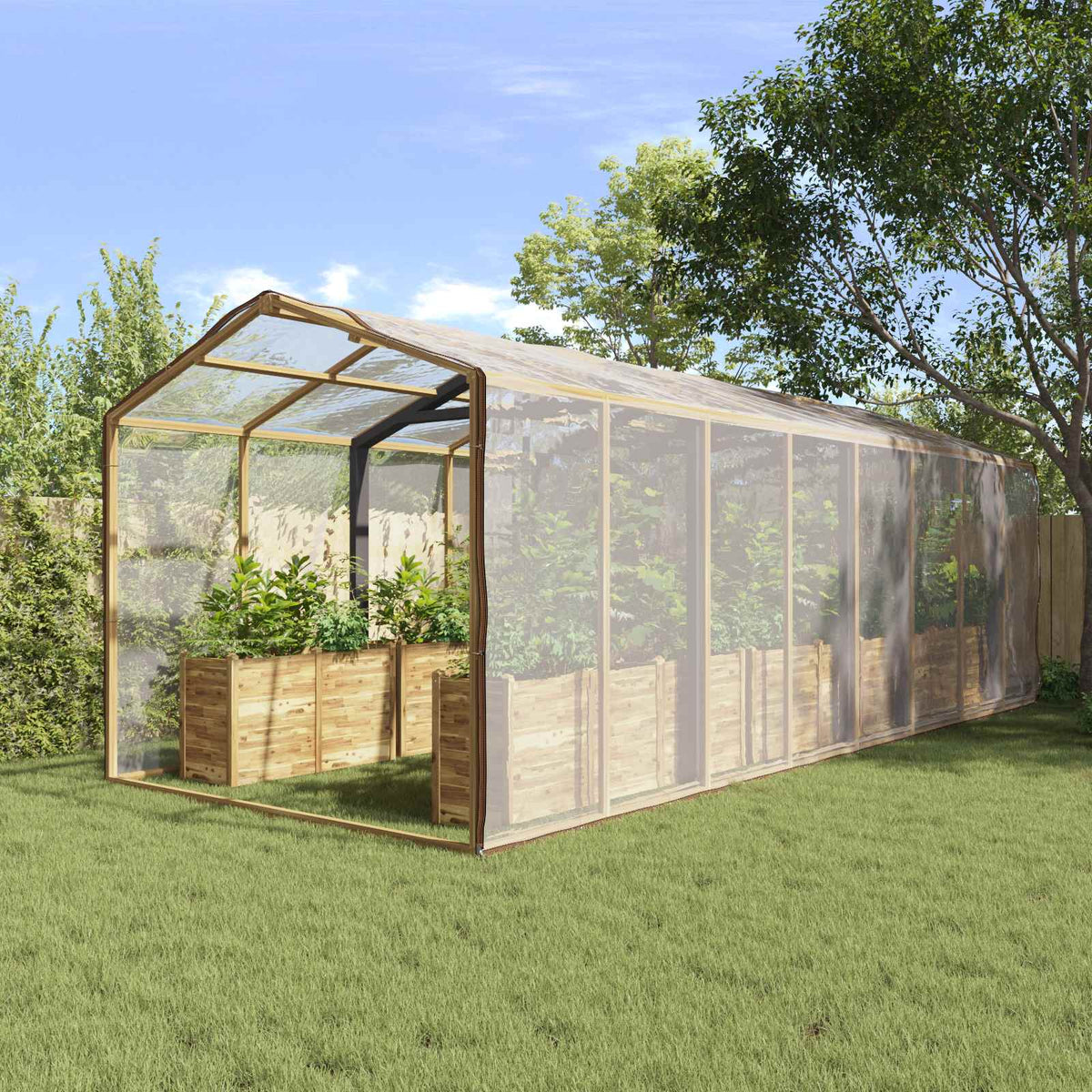Vidaxl plantenhoes doorzichtig 6 x 12 m pe