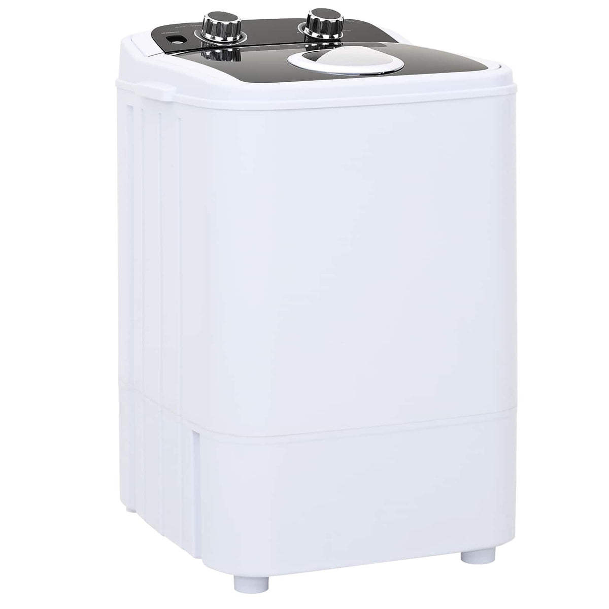 Vidaxl mini wasmachine met enkele wasbak 4,6 kg zwart en wit