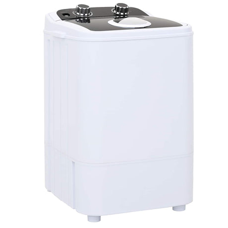Vidaxl mini wasmachine met enkele wasbak 4,6 kg zwart en wit