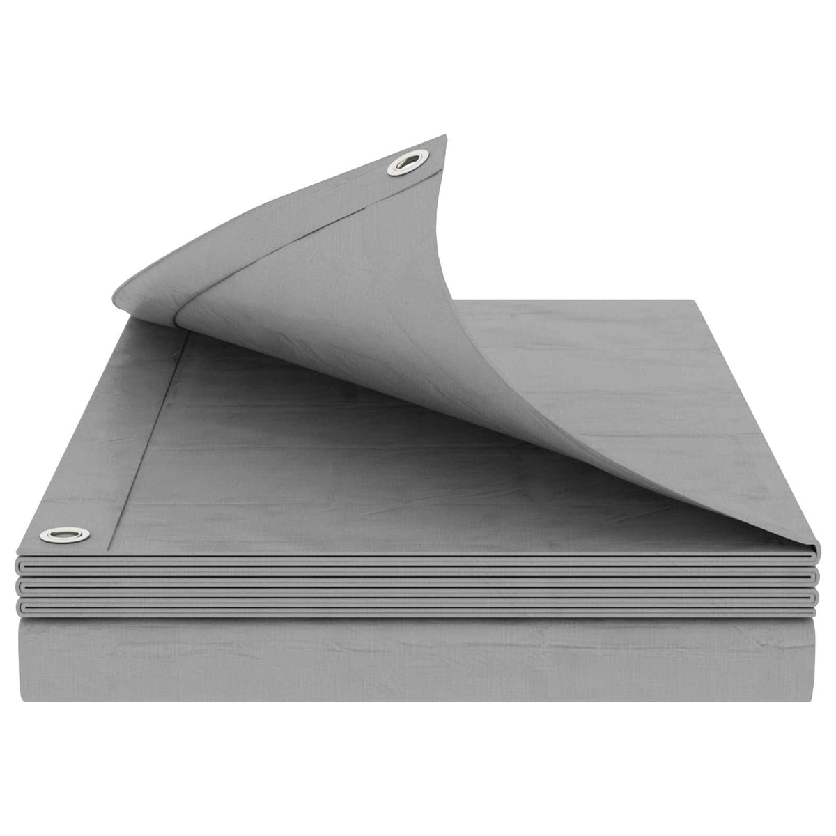 Vidaxl zeil met oogjes lichtgrijs 3 x 3 m 90 gsm pe