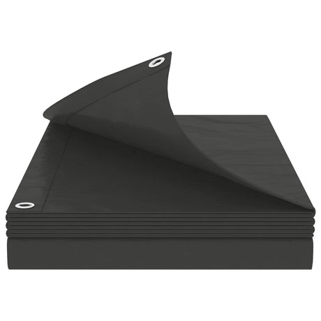 Vidaxl zeil met oogjes antraciet grijs 8 x 12 m 90 gsm pe