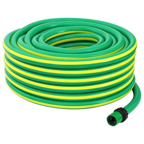 Vidaxl tuinslang 5-lags groen en geel 3 4'' 30 m pvc