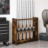 Vidaxl biljartkeu standaard bewerkt hout 60 x 20 x 57 cm gerookt eiken