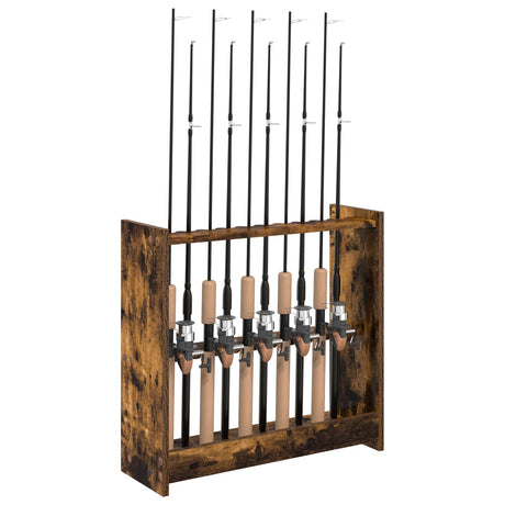 Vidaxl biljartkeu standaard bewerkt hout 60 x 20 x 57 cm gerookt eiken
