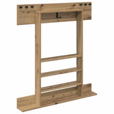 Vidaxl wandgemonteerde hengelhouder bewerkt hout 93 x 12 x 103 cm