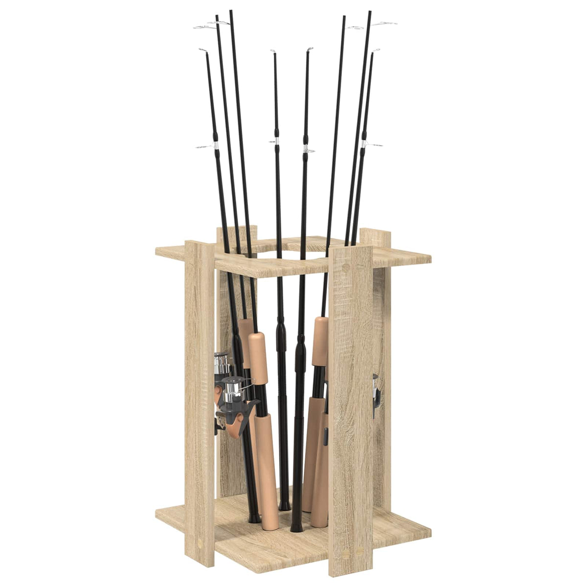 Vidaxl hengelhouder bewerkt hout 42 x 43 x 60 cm sonoma eiken