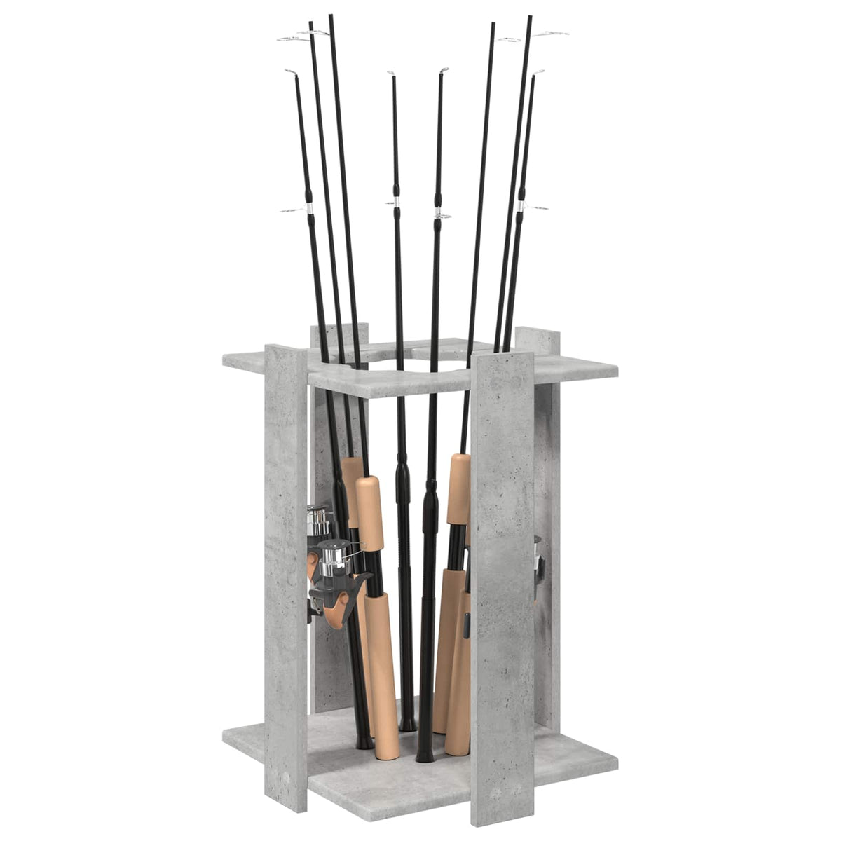 Vidaxl hengelhouder bewerkt hout 42 x 43 x 60 cm betongrijs