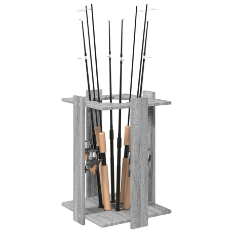 Vidaxl hengelhouder bewerkt hout 42 x 43 x 60 cm grijs sonoma