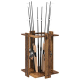 Vidaxl hengelhouder bewerkt hout 42 x 43 x 60 cm oud hout
