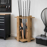 Vidaxl hengelhouder bewerkt hout 42 x 43 x 60 cm artisanaal eiken
