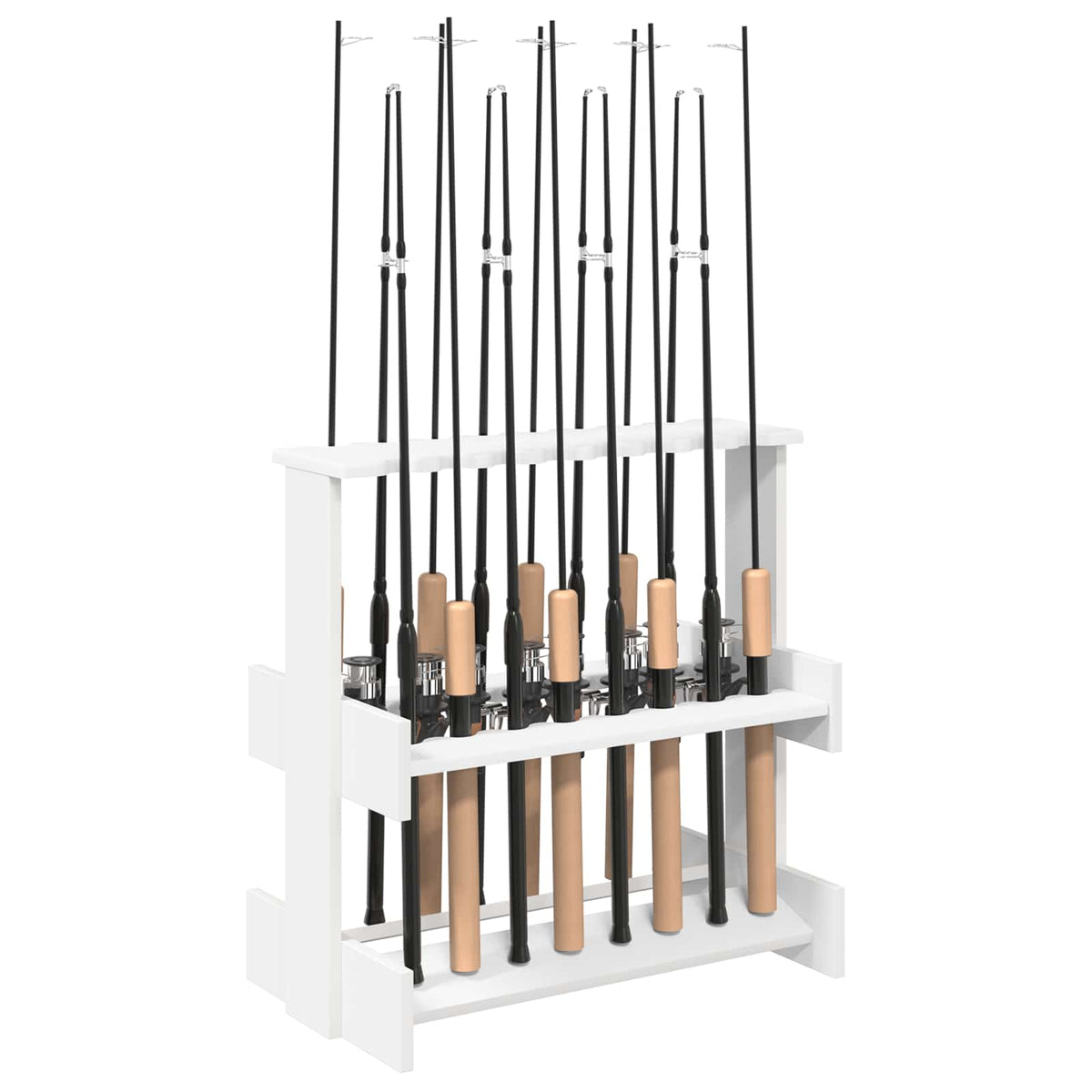 Vidaxl hengelhouder bewerkt hout 60 x 35 x 60 cm wit