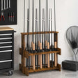 Vidaxl hengelhouder bewerkt hout 60 x 35 x 60 cm gerookt eiken