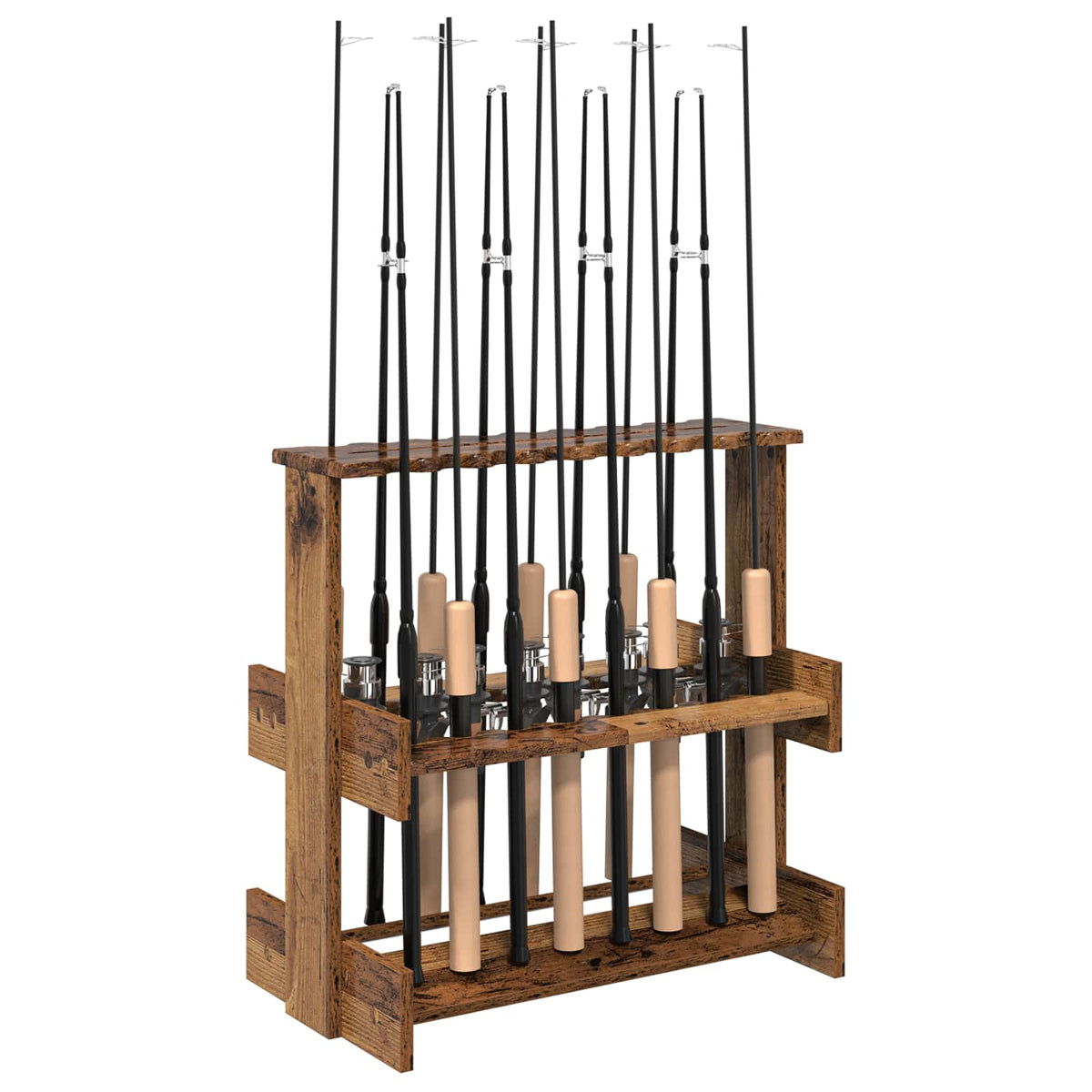 Vidaxl hengelhouder bewerkt hout 60 x 35 x 60 cm eikenhout