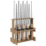 Vidaxl hengelhouder bewerkt hout 60 x 35 x 60 cm artisanaal eiken